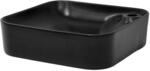 ML-Design Waschbecken aus Keramik Schwarz 43x43x12 cm Abgerundeten Ecken