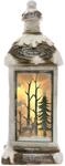 ECD Germany LED Weihnachtslaterne mit Warmwei&szlig;es Licht 60cm Wei&szlig; Beige Gr&uuml;nes