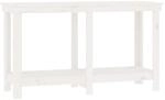 vidaXL Werkbank Wei&szlig; 140x50x80 cm Massivholz Kiefer 822507