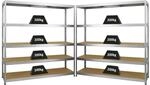 PROREGAL Mega Deal 2x Schwerlastregal Giant Elephant HxBxT 180 x 180 x 45 cm Fachlast