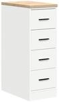 vidaXL Garagen-Aufbewahrungsschrank Wei&szlig; 30x51x85 cm Massivholz Kiefer 860580