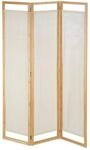 Relaxdays Paravent Bambus Stoff Natur Dreiteilig Zusammenfaltbar Freistehend 170 cm x