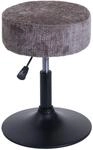 MCW Hocker C22 H&ouml;henverstellbar Drehbar &Oslash; 37cm Stoff Chenille Braun