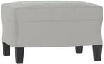 vidaXL Fu&szlig;hocker Hellgrau 60x50x41 cm Mikrofasergewebe