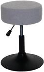 MCW Hocker C22 H&ouml;henverstellbar Drehbar &Oslash; 37cm Stoff Boucl&eacute; Grau