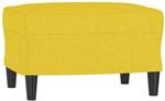 vidaXL Fu&szlig;hocker Hellgelb 60x50x41 cm Stoff Modell 3