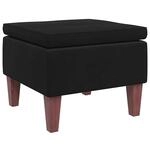 vidaXL Hocker mit Holzbeinen Schwarz Samt 329463
