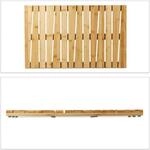 Relaxdays Bambusmatte Bambus Natur Rutschfest 3 cm x 65 cm x 40 cm 2,78 kg