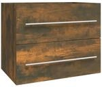 vidaXL Waschbeckenschrank R&auml;uchereiche 60x38,5x48 cm Holzwerkstoff