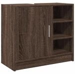vidaXL Waschbeckenschrank Braun Eichen-Optik 63x29x55 cm Holzwerkstoff Modell 1