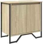 vidaXL Waschbeckenunterschrank Sonoma-Eiche 60x35x60 cm Holzwerkstoff 848655