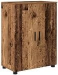 vidaXL Badezimmerschrank mit Speicher mit T&uuml;r Altholz 60 x 35 x 80 cm 883312