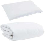 vidaXL Winterbettdecke mit Kissen 2-Tlg Wei&szlig; Daunenfeder 3376321