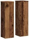 vidaXL Pflanzenst&auml;nder 2 Stk Altholz-Optik 17x17x60 cm Holzwerkstoff 852940