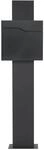 ML-Design Standbriefkasten mit Zeitungsfach Pfosten 170cm Anthrazit Stahl