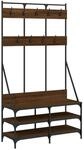vidaXL Kleiderst&auml;nder mit Schuhablage Braun Eichen-Optik 100x40x184 cm 837841