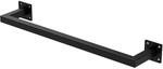 ML-Design Kleiderstange Rechteck f&uuml;r Wand T12cm x B60cm Schwarz aus Stahl U-Form