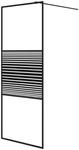 vidaXL Duschwand f&uuml;r Begehbare Dusche Schwarz 80x195 cm ESG-Glas Klar 152145