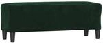 vidaXL Sitzbank Dunkelgr&uuml;n 100x35x41 cm Samt 349423