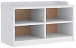 vidaXL Flurbank SANDNES Wei&szlig; 87x40x50 cm Massivholz Kiefer 4010459