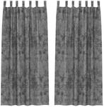 vidaXL Vorh&auml;nge 2 Stk Grau 225 x 140 cm Samt 4107725