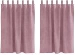 vidaXL Vorh&auml;nge 2 Stk Dunkelrosa 140 x 140 cm Samt 4107248