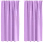 vidaXL Verdunkelungs-Vorh&auml;nge mit Ringen Lila Polyester 4107489