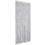 vidaXL Insektenschutz-Vorhang Wei&szlig; und Grau 100x220 cm Chenille 284281