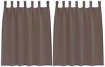vidaXL Verdunkelungs-Vorh&auml;nge mit Ringen Dunkelbraun Polyester 4107553