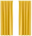 vidaXL Verdunkelungs-Vorh&auml;nge mit Ringen Senfgelb Polyester 4107507