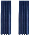 vidaXL Vorh&auml;nge 2 Stk Dunkelblau 140 x 260 cm Samt 4107202