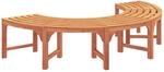 vidaXL Baumbank Halbrund 200 cm Massivholz Eukalyptus 4108061