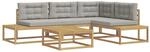vidaXL Outdoor-Sofagarnitur mit Kissen Wei&szlig; 79 x 79 x 37 cm Polyester 3387005