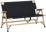 MCW Bambus Campingbank Q40 Klappbar Tragegriff Stoff/Textil 117cm Schwarz