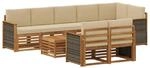 vidaXL Sofagarnituren Massivholz Akazie 3384529