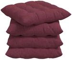 vidaXL Sitzkissen 2 Stk Weinrot 40 x 40 x 6 cm Stoff 42015149
