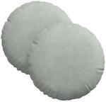 vidaXL Sitzkissen 2 St&uuml;ck Hellgrau &Oslash; 30 x 13 cm Samt 42014100