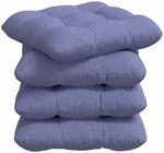 vidaXL Sitzkissen 4 Stk Jeans Blau 40 x 40 x 12 cm Stoff 42015074