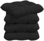 vidaXL Sitzkissen 4 Stk Schwarz 40 x 40 x 12 cm Stoff 42015062