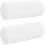 vidaXL Bolsterkissen 2 St&uuml;ck Wei&szlig; &Oslash; 15 x 40 cm Stoff 42014279