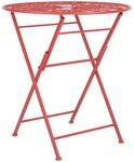 Beliani Gartentisch SCARIO Rot 50x70x75