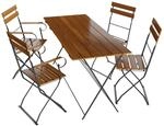 Lex Biergarten Sitzgruppe Biergartenm&ouml;bel Garten Armlehne Stuhl Tisch 120x60...