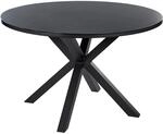 Beliani Runder Tisch MALETTO Schwarz 120x120x66