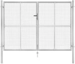 vidaXL Gartentor Verzinkter Stahl 306 x 175 cm Silber 144765