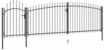 vidaXL Gartentor mit Speerspitzen 5x2 m Schwarz 146324