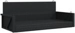 furnicato H&auml;ngebank Schwarz 119x56x48 cm Poly Rattan