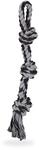 Relaxdays Hundeseil 2er Set Polyester Schwarz-grau Zum Ziehen und Kauen 70 cm 750 g