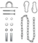 AMANKA H&auml;ngesessel Kette mit Deckenhaken 100 cm Aufh&auml;ngung mit 2 Karabiner bis 230