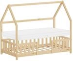 ML-Design Kinderbett 80x160 cm mit Matratze Natur aus Kiefernholz