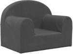 vidaXL Kindersofa Anthrazit Weich Pl&uuml;sch 357006